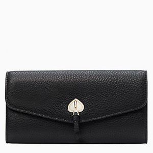 Kate Spade Marti Large Slim Flap Wallet Black